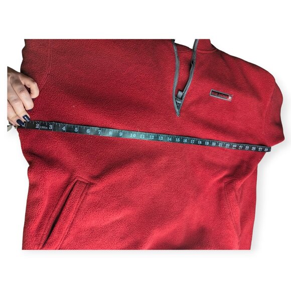 Vintage Big Dogs Red and Gray Fleece 1/4 Zip Pullover Jacket Men's 2XL - Picture 11 of 14